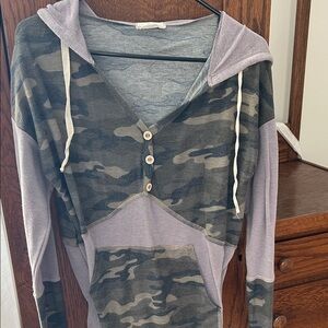 NanaMacs Camouflage and Lavender Hoodie